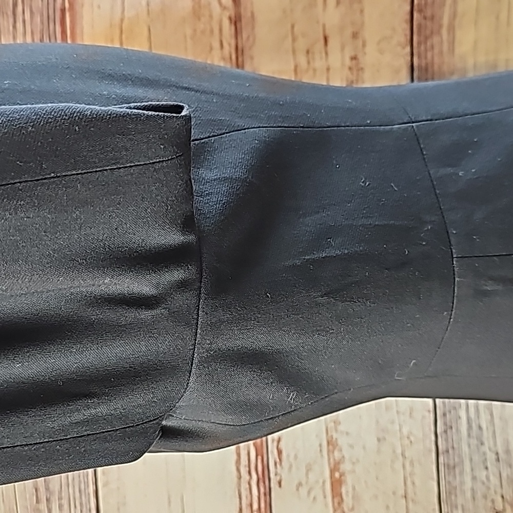 HILLARD & HANSON BLACK LINED PADDED LONG SLEEVE DRESS JACKET - Picture 7 of 10